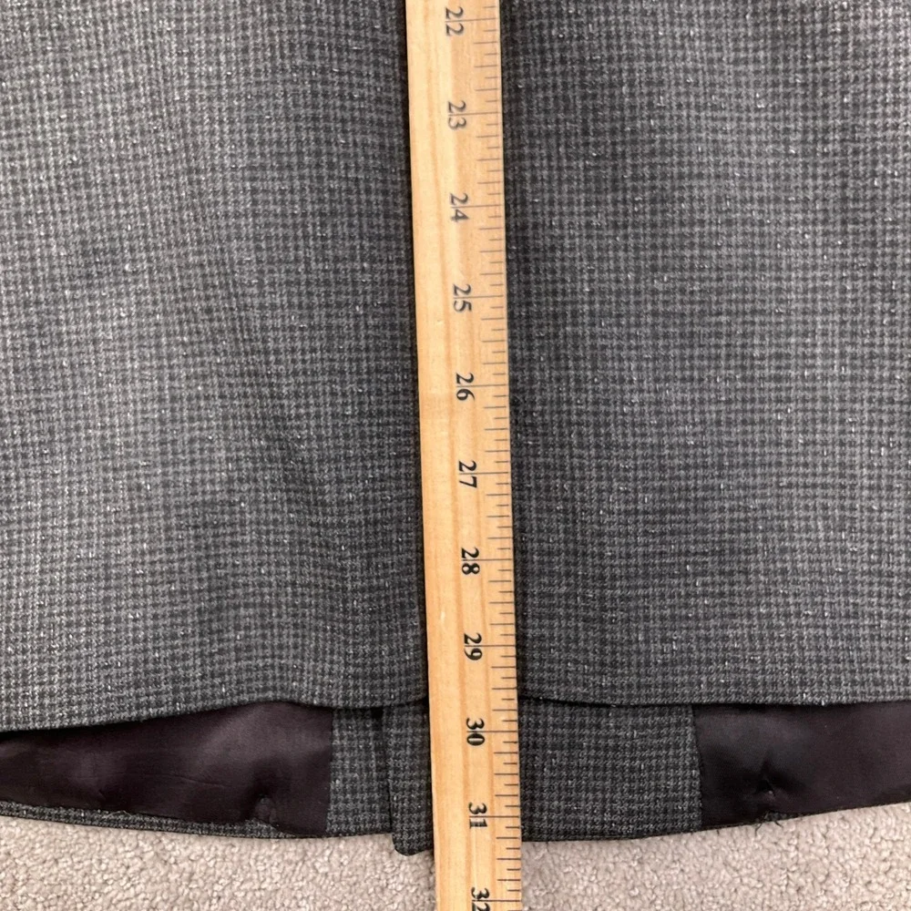 Pierre Cardin Bachrach Blazer Mens 42R Gray Houndstooth Double Breasted‎ USA VTG